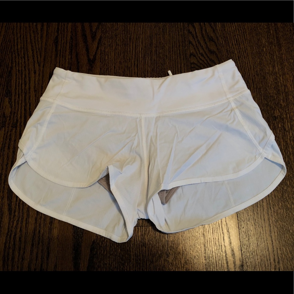 Lululemon Speed Short: White, Size 2